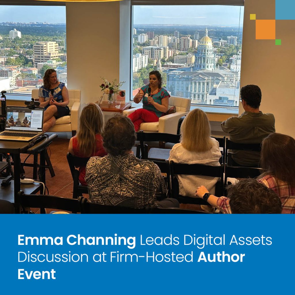 Emma Channing Leads Digital Assets Discussion at Firm-Hosted Author Event